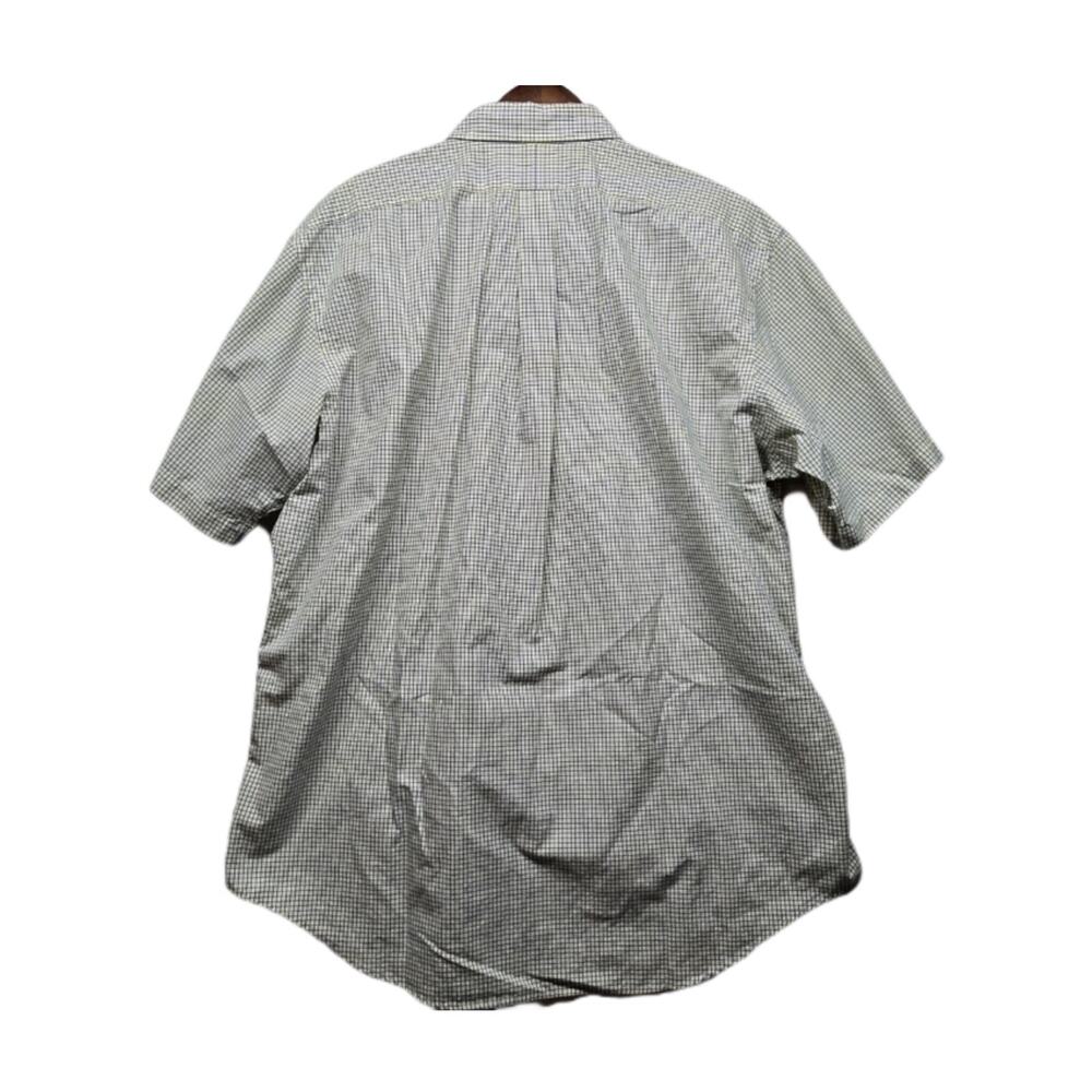 Polo Ralph Lauren Men XL Yellow Blue Check Short Sleeve Button Shirt Classic Fit - Picture 5 of 6